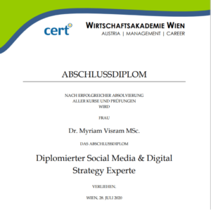 Diplom Myriam Visram